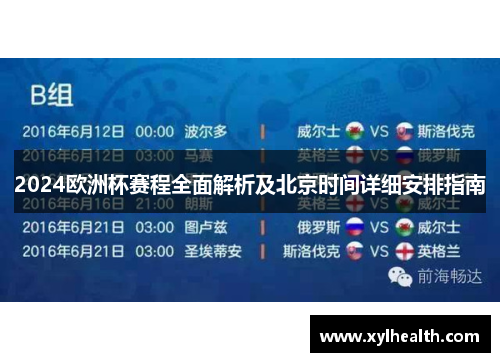 2024欧洲杯赛程全面解析及北京时间详细安排指南